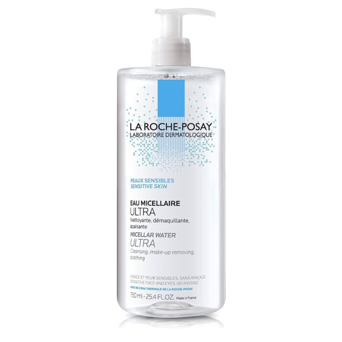 La Roche-Posay Micellar Cleansing Water for Sensitive Skin, Micellar Water Makeup Remover, Cleanses and Hydrates Skin, Gentle Face Toner, Oil Free and Alcohol Free